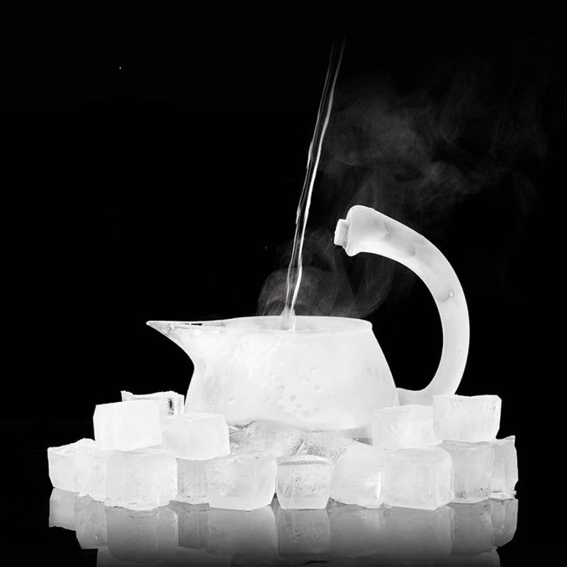 Semi-automatic transparent glass lazy tea set home high borosilicate glass tea maker high appearance level kung fu tea set
