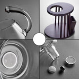 Semi-automatic transparent glass lazy tea set home high borosilicate glass tea maker high appearance level kung fu tea set