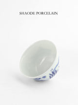 Shouzang kiln blue and white fish algae pattern master cup single cup Jingdezhen Chinese pure hand-painted sample tea cup