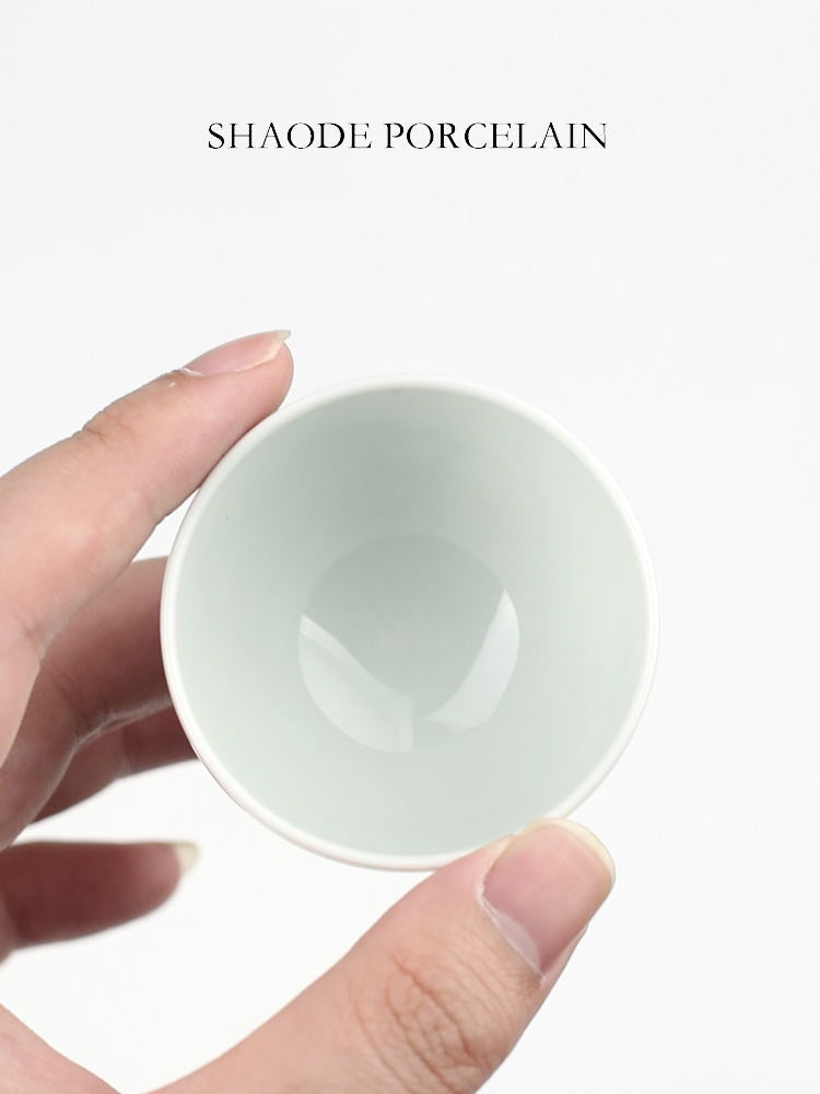 Shouzang kiln blue walrus master cup single cup Jingdezhen Chinese retro tea set teacup handmade hand