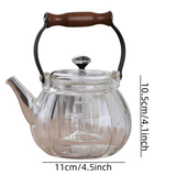 Walnut electric pottery stove household small tea maker glass kettle steaming teapot kung fu tea set