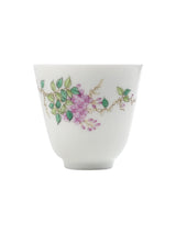 Shaode porcelain selected Jingdezhen pastel hand painted Wisteria flower Single cup master cup
