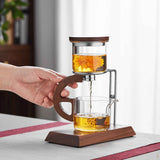 RORA Lazy Kung Fu Glass Teapot Magnetic Glass Teapot Set Office Reception Room Teapot