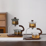 RORA Lazy Kung Fu Glass Teapot Magnetic Glass Teapot Set Office Reception Room Drinking Tea