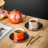 Ceramic Pearl Coffee Cup Afternoon Tea Set with Saucer