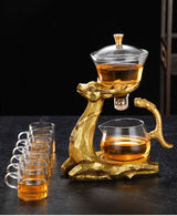 RORA Deer Magnetic Lazy Kungfu Glass Teapot Set
