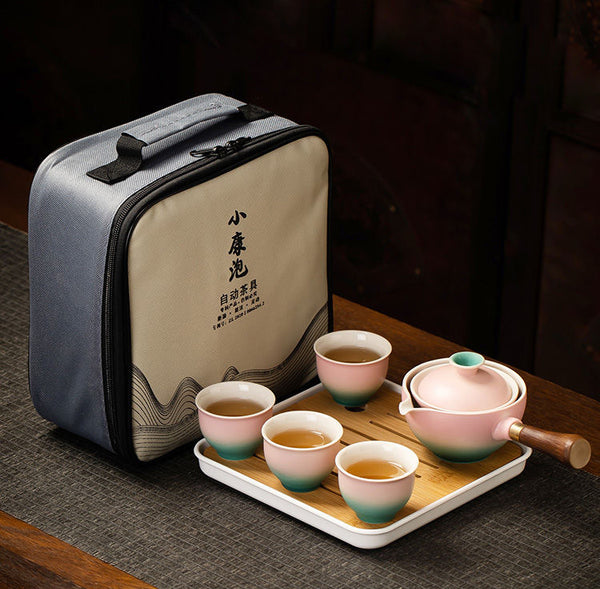 Gradient Ceramic Travel Tea Set