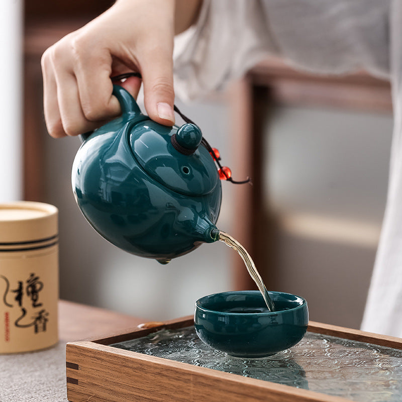 Chinese Kungfu Tea Pot Set with incense burner and Dahongpao Tea