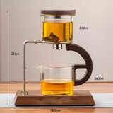 RORA Lazy Kung Fu Glass Teapot Magnetic Glass Teapot Set Office Reception Room Teapot