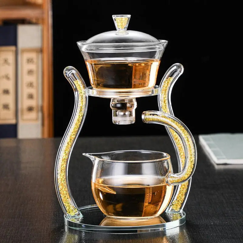 RORA Glass Teapot Set Glass Automatic Magnetic Teapot Set