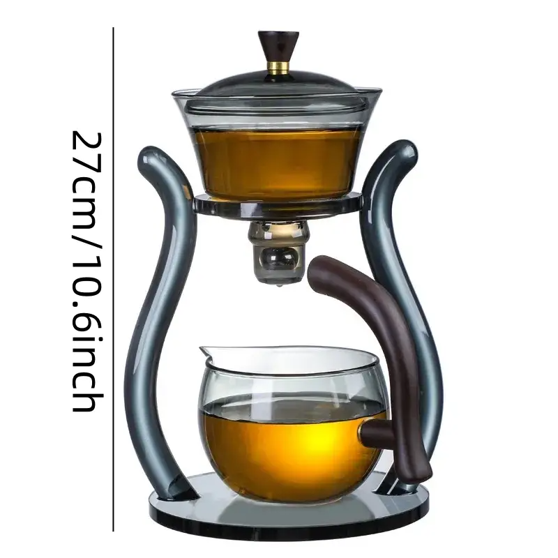 RORA Glass Teapot Set Glass Automatic Magnetic Teapot Set