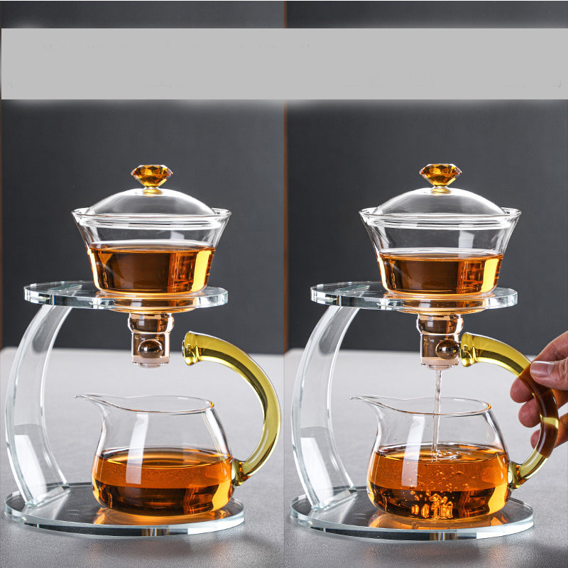 RORA Glass Tea Set Magnetic  Crystal Glass Teapot Suit