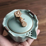 Ceramic Teapot with 2 cups Travel Tea Set