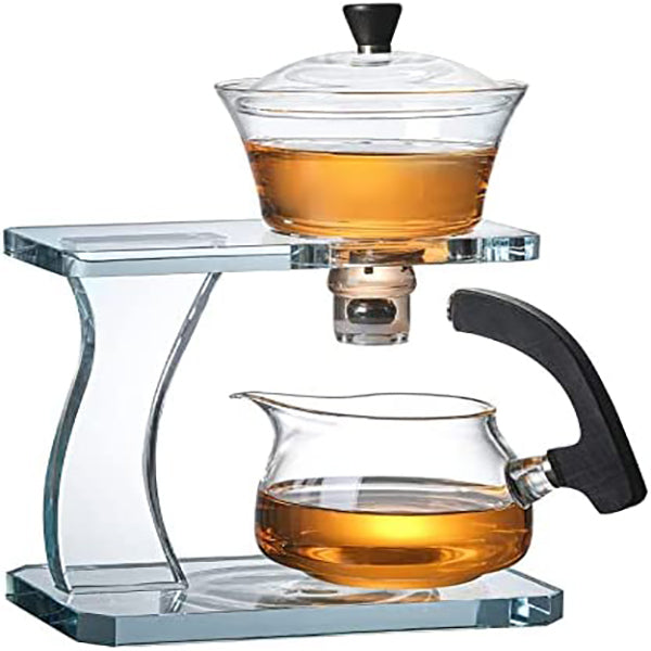 RORA LAZY KUNGFU GLASS TEA SET MAGNETIC WATER DIVERSION