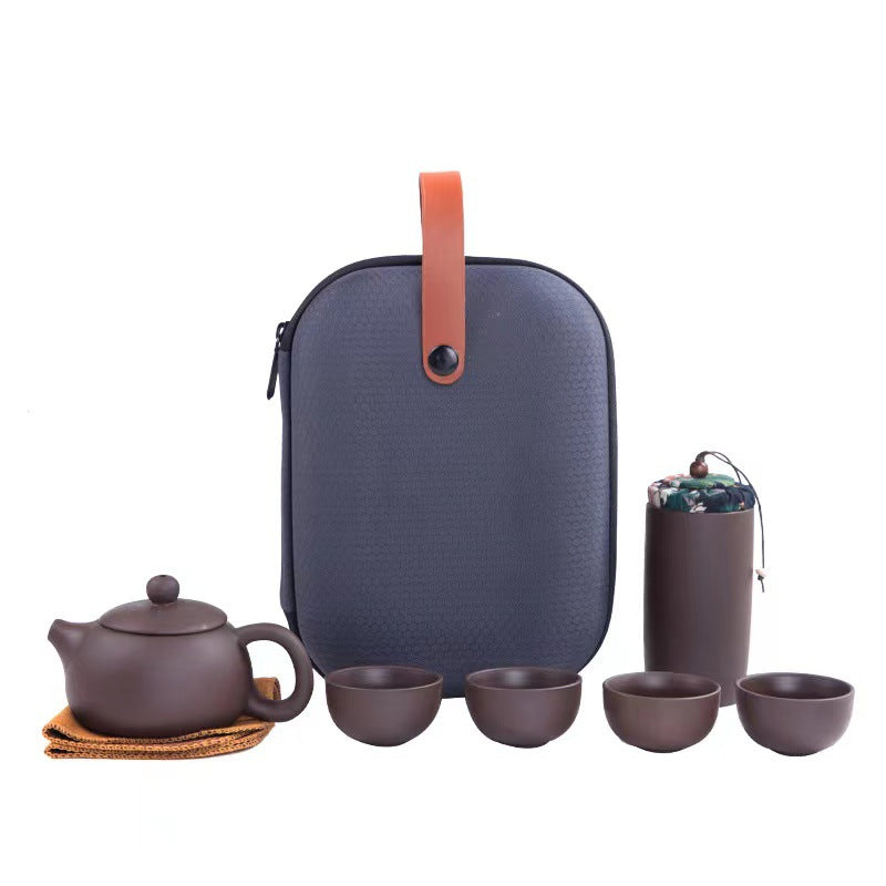 Purple Clay Portable Travel Tea Set