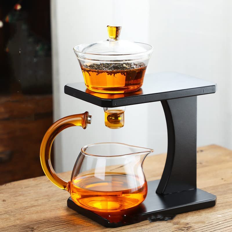 RORA LAZY KUNGFU GLASS TEA SET MAGNETIC WATER DIVERSION