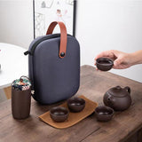 Purple Clay Portable Travel Tea Set