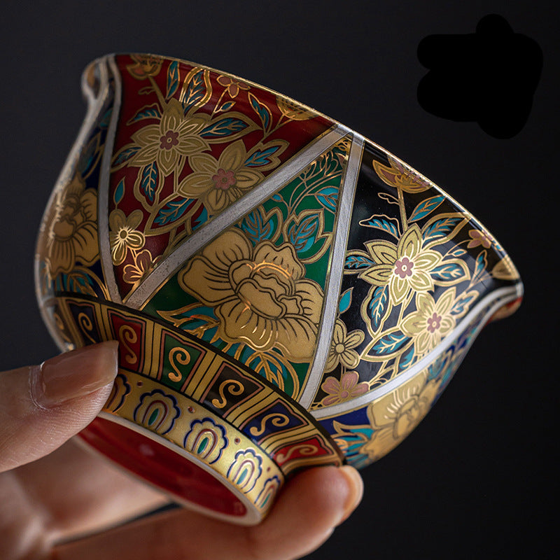 Enamel Antique Kungfu Tea Cup (Gift Packing)