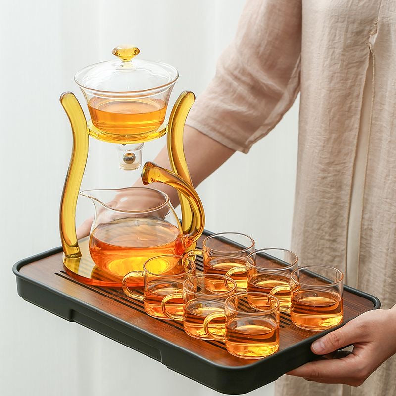 RORA Coffee Set Magnetic Water Diversion Kungfu Tea Set (Gold)
