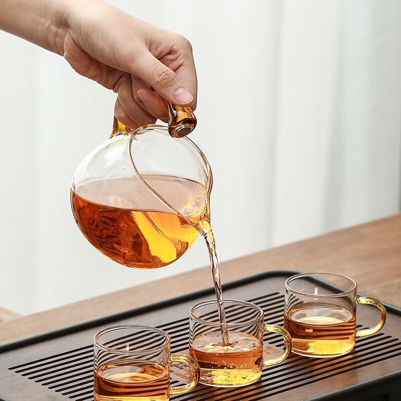 RORA Coffee Set Magnetic Water Diversion Kungfu Tea Set (Gold)