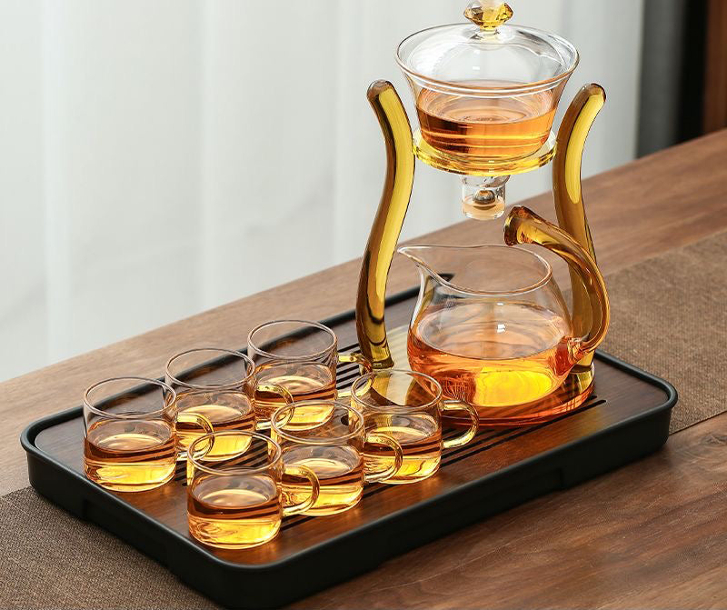 RORA Coffee Set Magnetic Water Diversion Kungfu Tea Set (Gold)