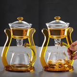 GLASS TEA SET MAGNETIC CRYSTAL GLASS TEAPOT SUIT