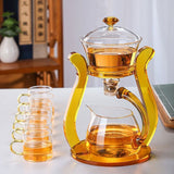 GLASS TEA SET MAGNETIC CRYSTAL GLASS TEAPOT SUIT