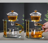 GLASS LAZY MAGNETIC KUNGFU TEAPOT SET