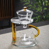 GLASS LAZY MAGNETIC KUNGFU TEAPOT SET