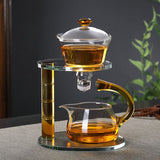 GLASS LAZY MAGNETIC KUNGFU TEAPOT SET