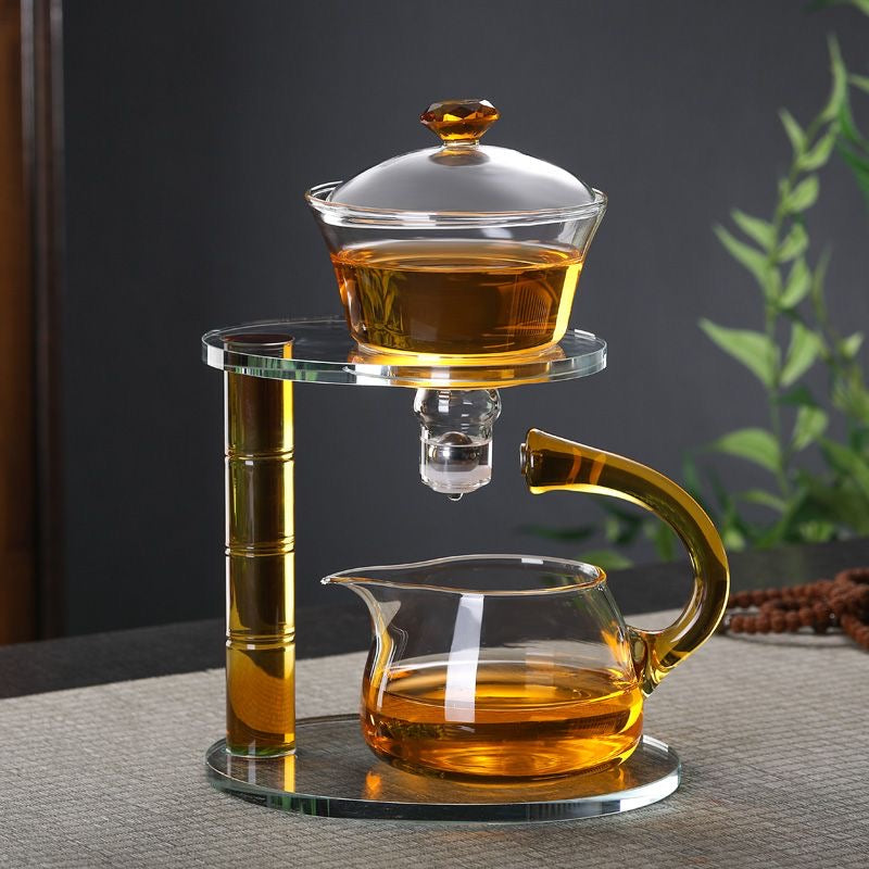 GLASS LAZY MAGNETIC KUNGFU TEAPOT SET