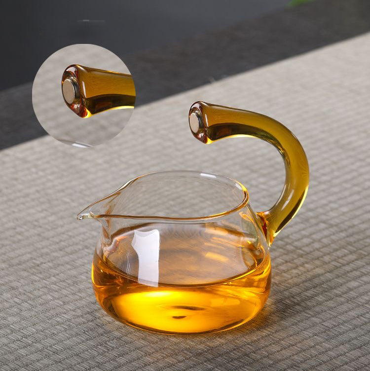 GLASS LAZY MAGNETIC KUNGFU TEAPOT SET