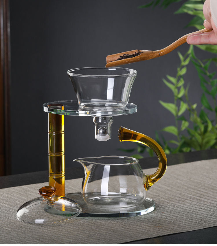 GLASS LAZY MAGNETIC KUNGFU TEAPOT SET