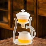 RORA Lazy Kungfu Drip Frosted Glass Teapot Set