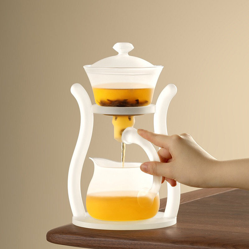 RORA Lazy Kungfu Drip Frosted Glass Teapot Set