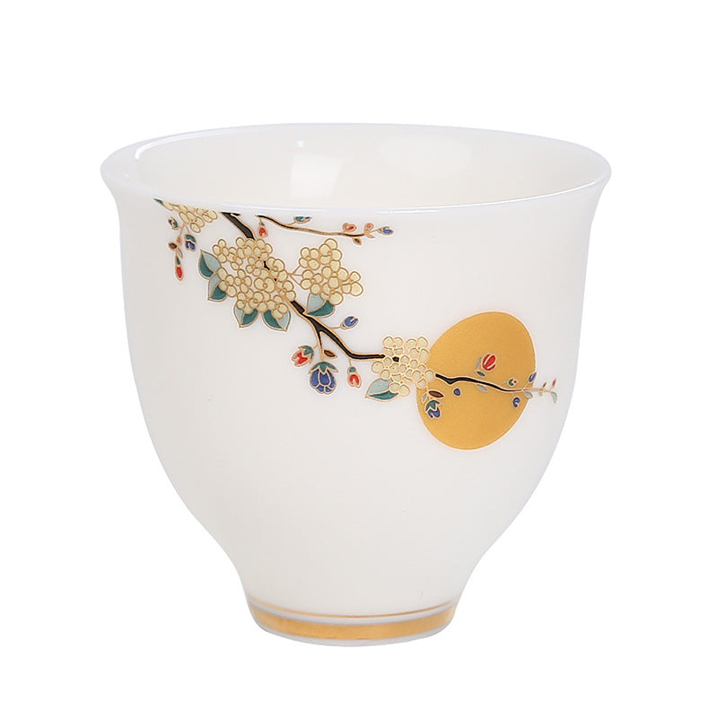 Chinese style white porcelain tea cup