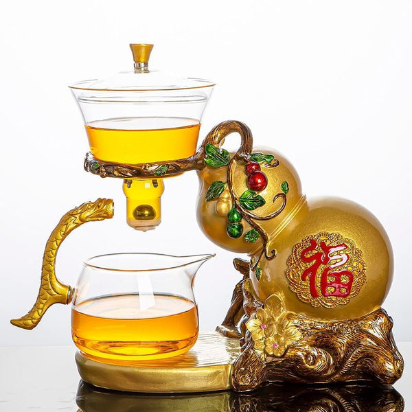 RORA LUCKY WU LOU MAGNETIC LAZY KUNGFU GLASS TEAPOT SET