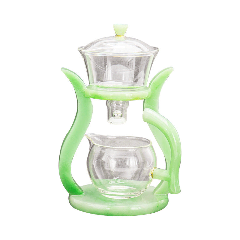LAZY KUNGFU GLASS TEA SET AUTOMATIC MAGNETIC TEAPOT SET