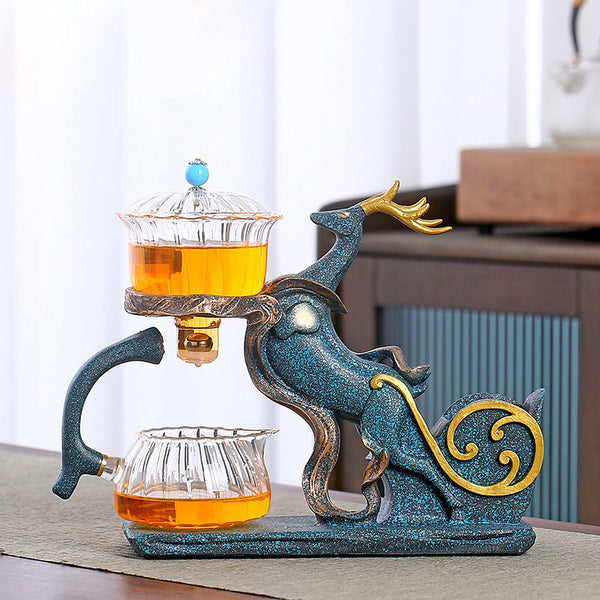 RORA FLYING DEER MAGNETIC LAZY KUNGFU TEAPOT SET