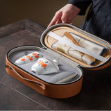 Handpainted Porcelain Teapot Travel Tea Set