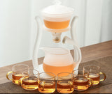 RORA Lazy Kungfu Drip Frosted Glass Teapot Set