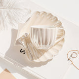Pearl Shell Ceramic Exquisite Coffee Cup and Saucer Set for Afternoon Tea Cup 240ML