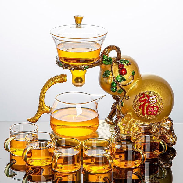 RORA LUCKY WU LOU MAGNETIC LAZY KUNGFU GLASS TEAPOT SET