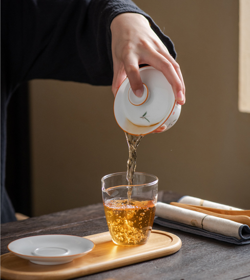 Handpainted Porcelain Teapot Travel Tea Set
