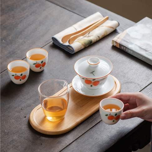 Handpainted Porcelain Teapot Travel Tea Set