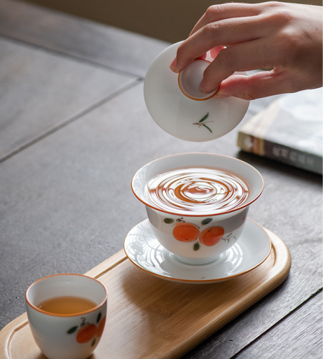 Handpainted Porcelain Teapot Travel Tea Set