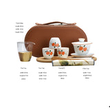 Handpainted Porcelain Teapot Travel Tea Set