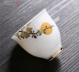 Chinese style white porcelain tea cup