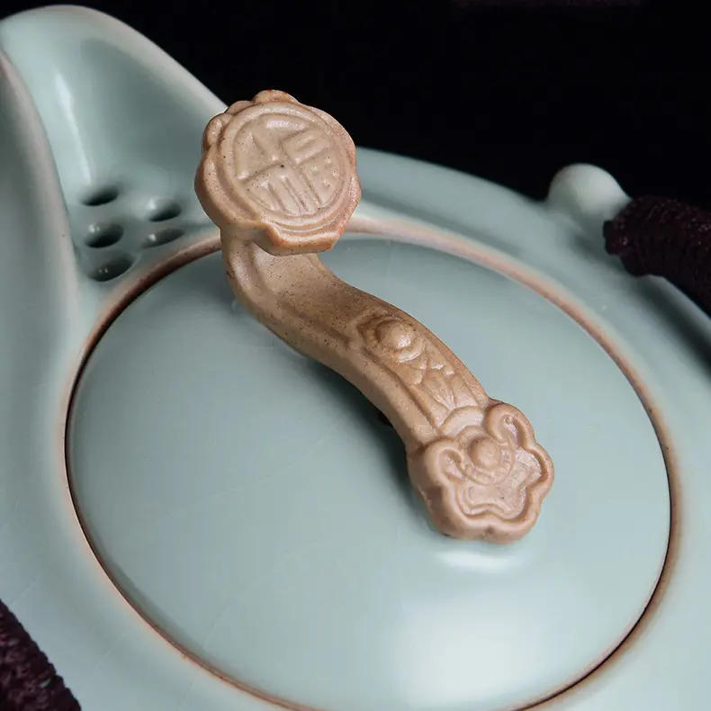 Ceramic Teapot with 2 cups Travel Tea Set