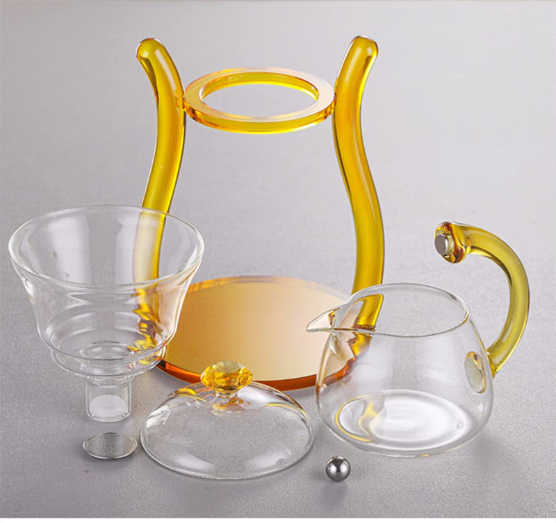 RORA Coffee Set Magnetic Water Diversion Kungfu Tea Set (Gold)